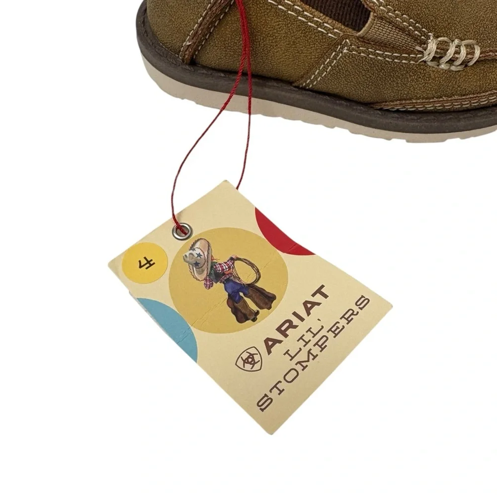 Ariat Toddler Lil'‎ Stompers Buckskin Cruiser Leather Loafers NWT Size 4